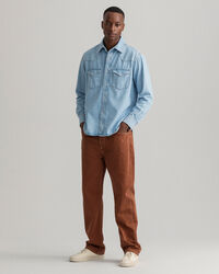 Relaxed Fit Western Jeanshemd