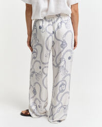 Relaxed Fit Sailing Print Hose mit Kordelzug