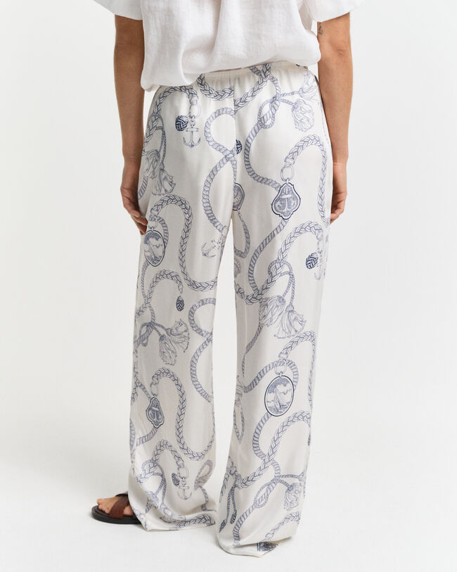 Relaxed Fit Sailing Print Hose mit Kordelzug