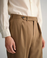 Flanell Anzughose mit weitem Bein