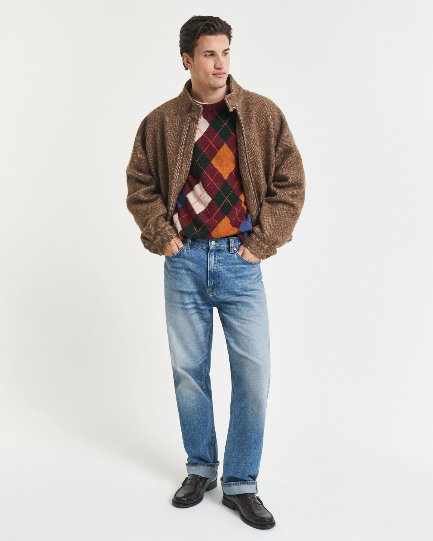 Argyle Rundhalspullover