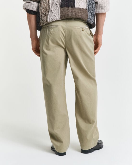Relaxed Fit Chinohose aus Baumwolltwill