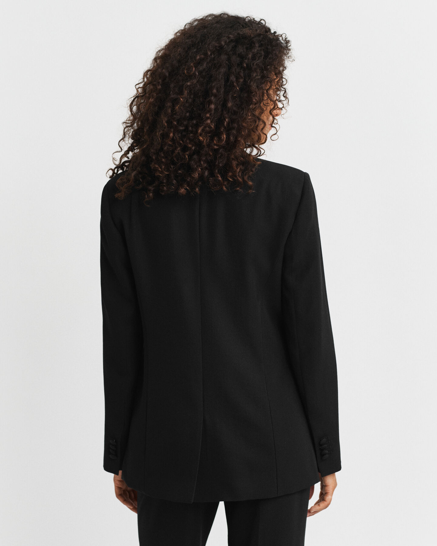 Regular Fit Tuxedo Blazer aus Wollmischung