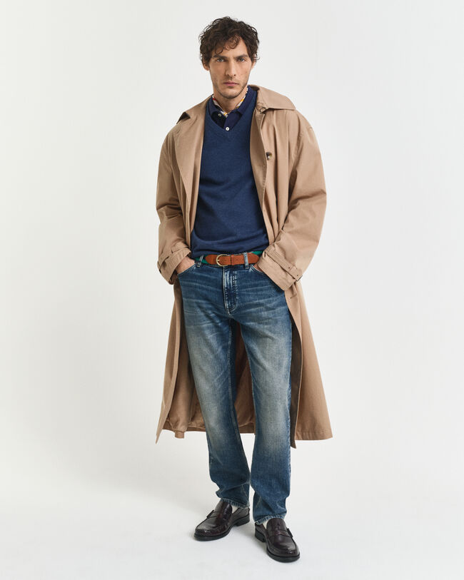 Klassischer V-Neck Pullover aus Baumwolle