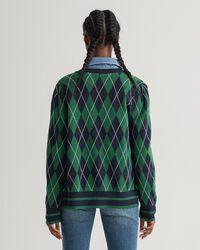 Strickjacke mit Argyle-Muster