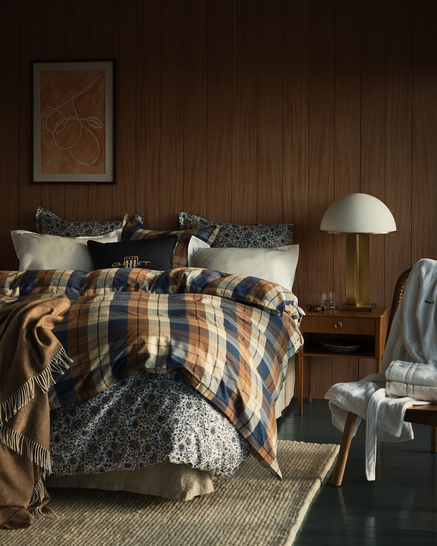 Flanell-Bettdeckenbezug mit Karomuster