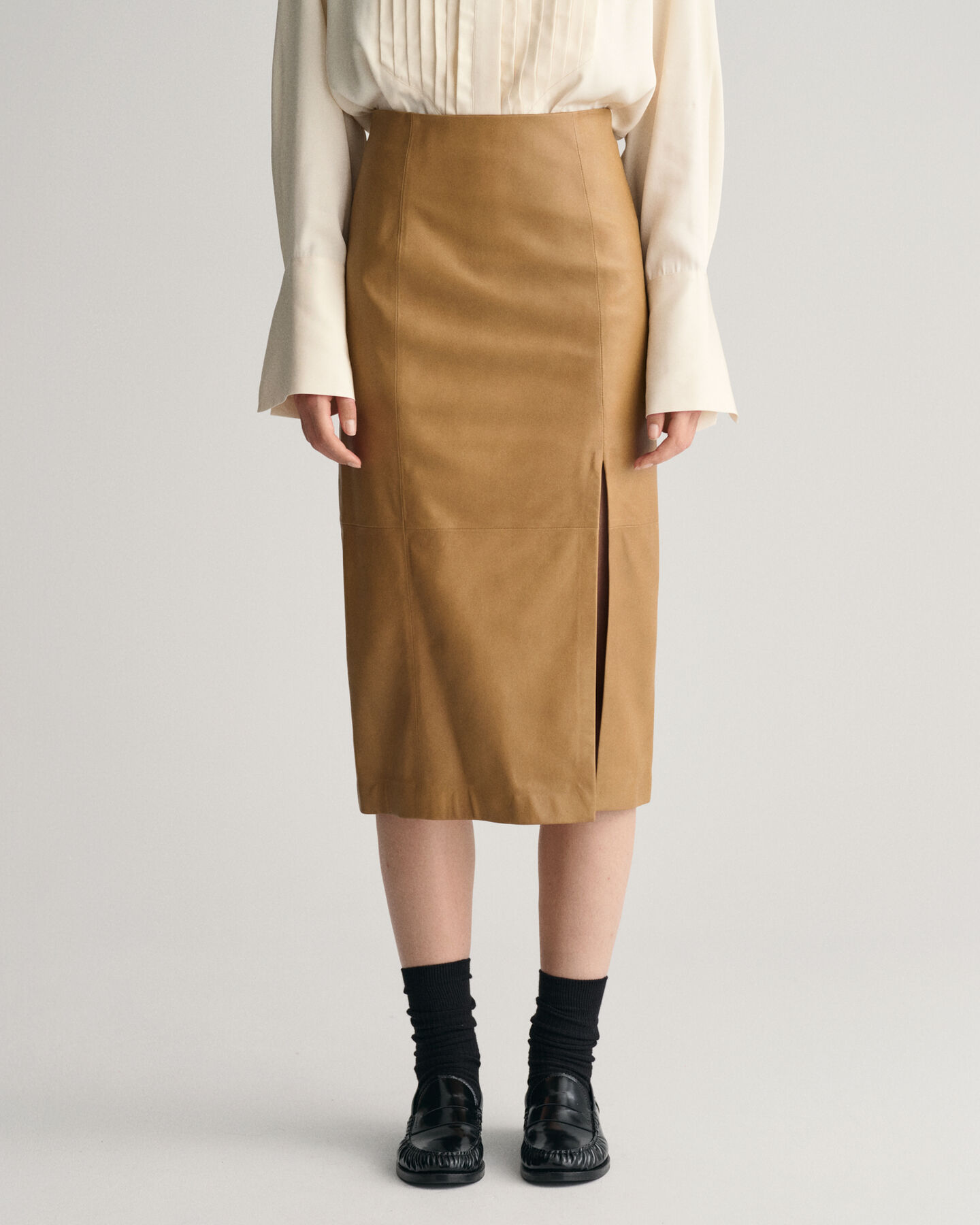 Bleistiftrock aus Leder