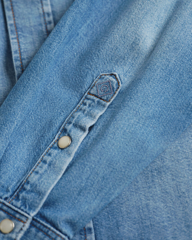 Wrangler x GANT Relaxed Fit Denim Western Hemd