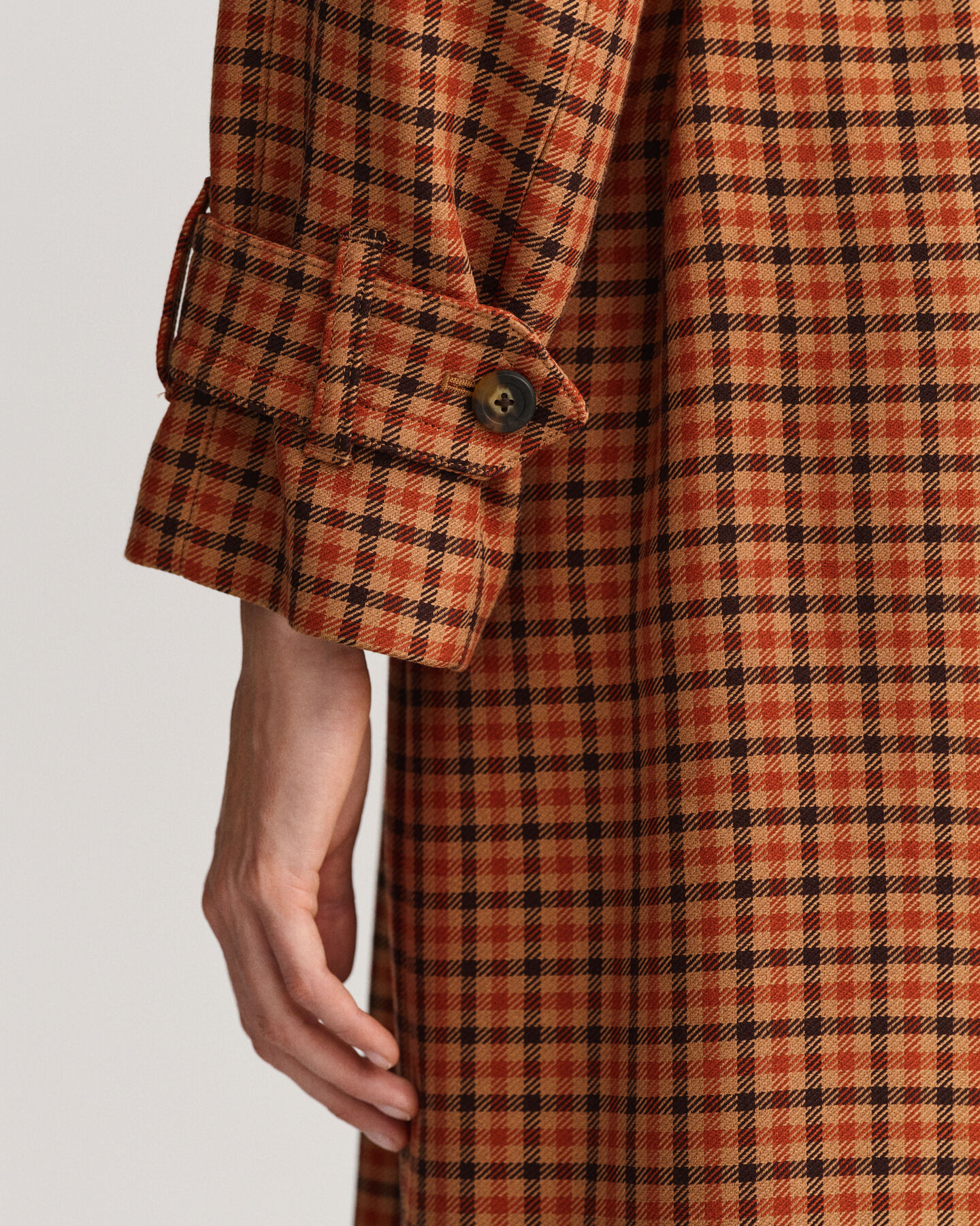 Karierter Trenchcoat