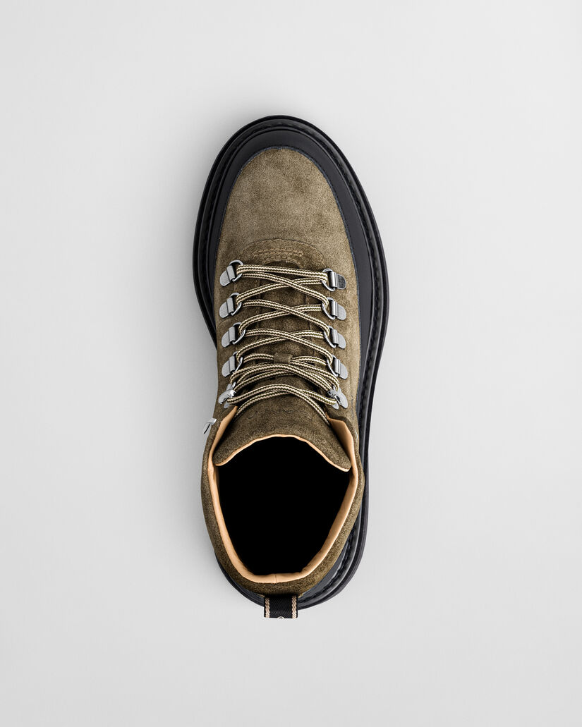 Mittelhoher Hillprep Stiefel aus Veloursleder