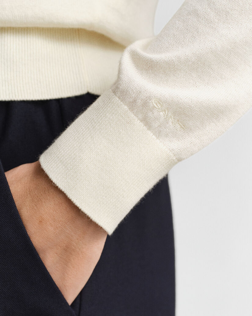 Leichte Rundhals-Strickjacke