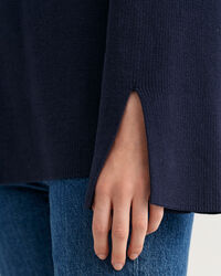 Gerippter Stehkragenpullover