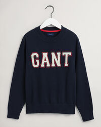 Logo Rundhalspullover aus Baumwolle