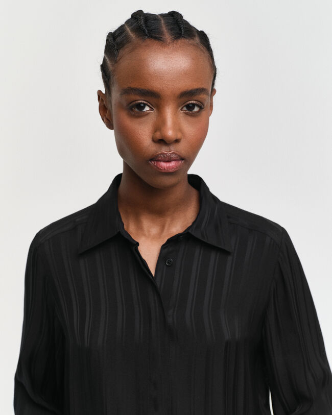 Regular Fit Satinbluse mit Streifen