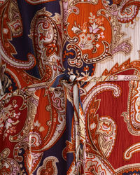 Paisley Flounce Maxikleid