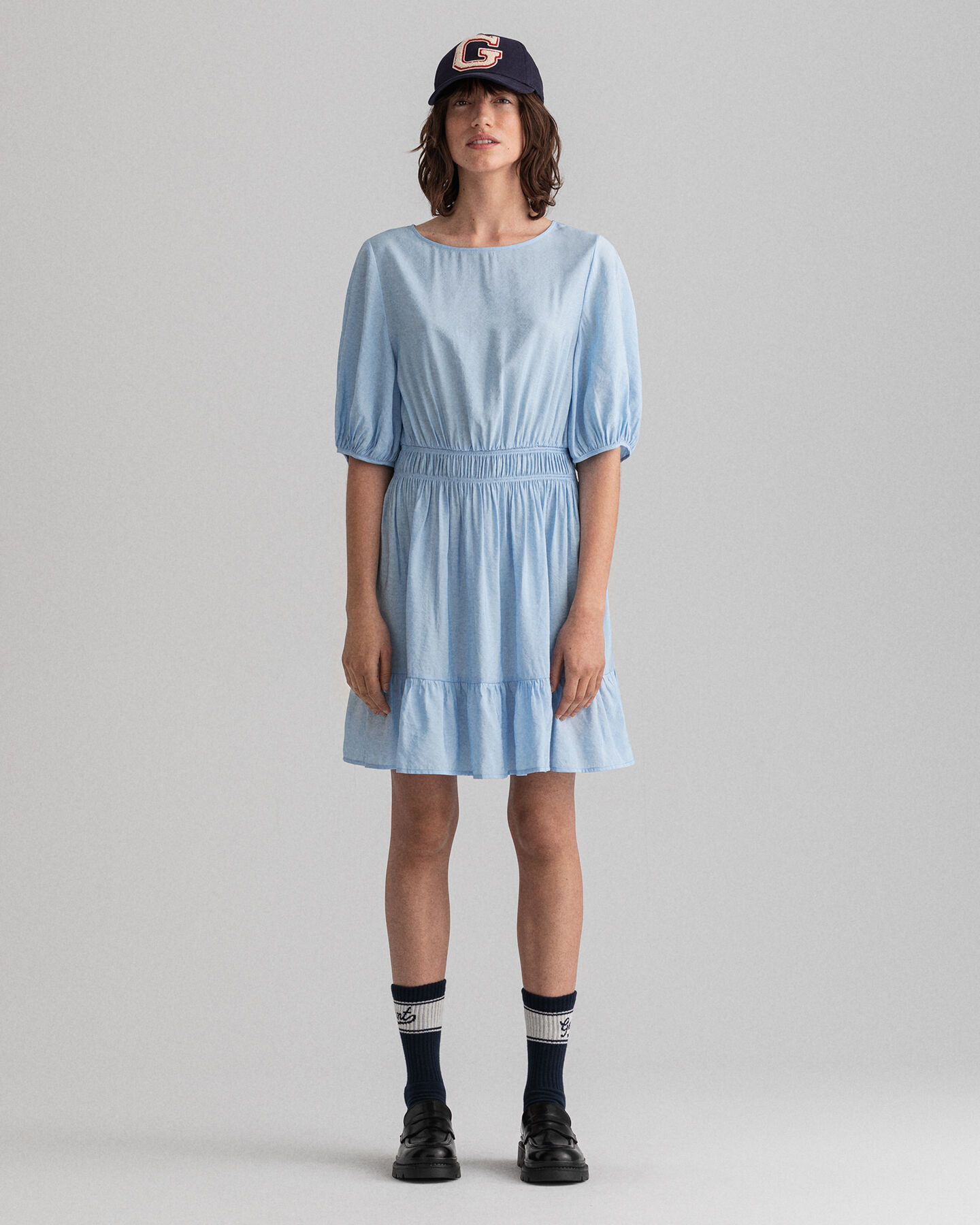 Flounce Kleid mit Puff&auml;rmeln