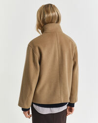 Kurze Reißverschlussjacke aus Wolle