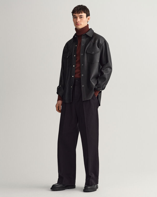 Relaxed Fit Rodeo Lederhemd