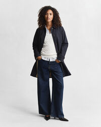 Zopfstrick V-Neck Pullover aus Stretch-Baumwolle