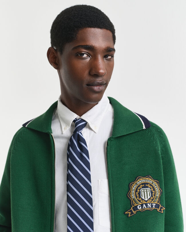 GANT 1949 Graphic Strickjacke mit Reißverschluss