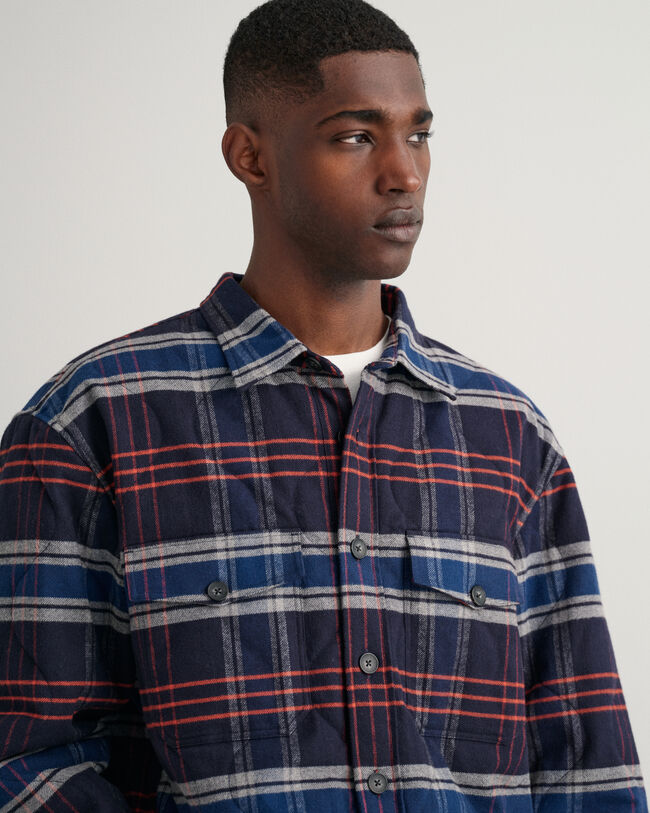 Gesteppte Flanell-Hemdjacke