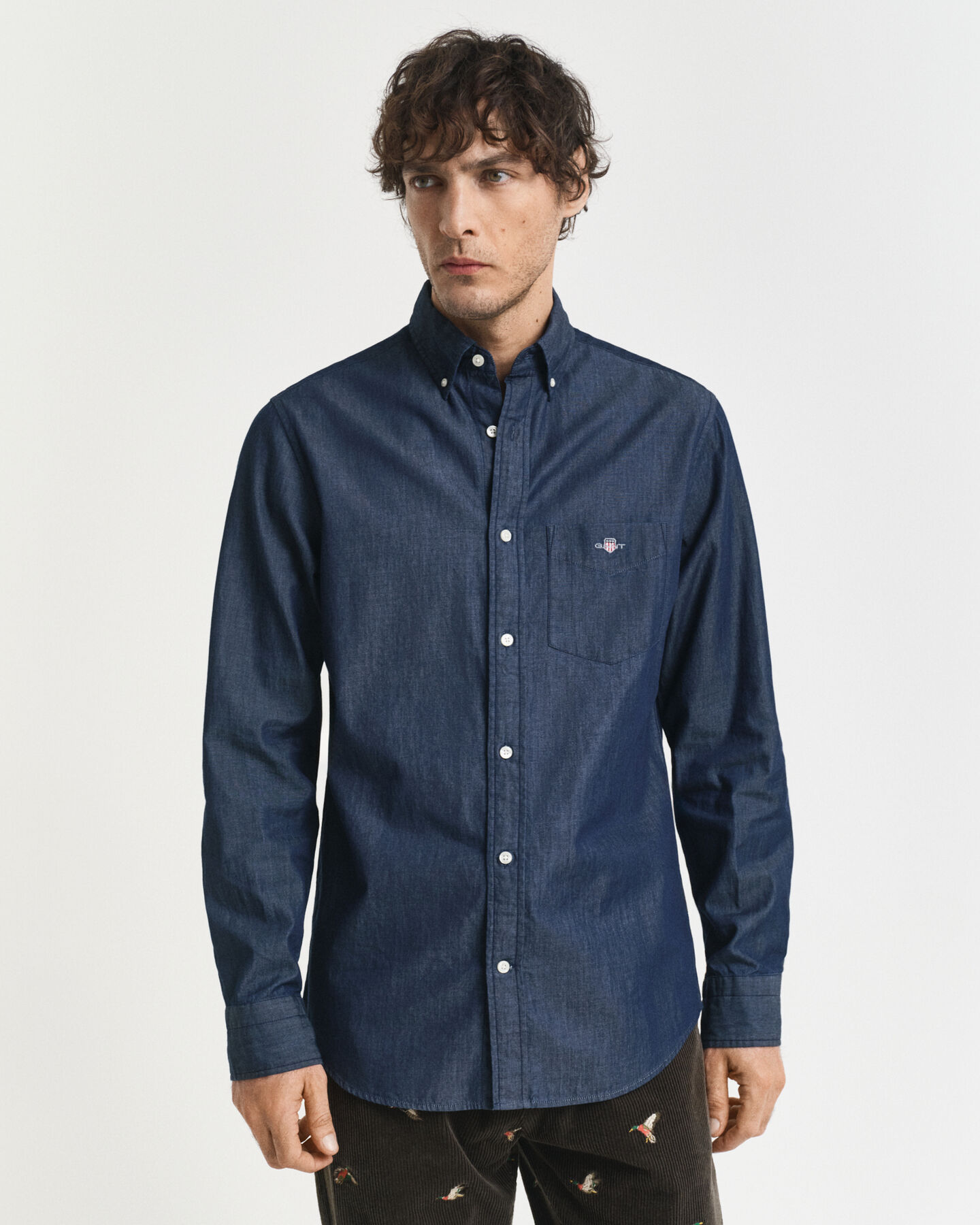 Regular Fit Indigo Hemd