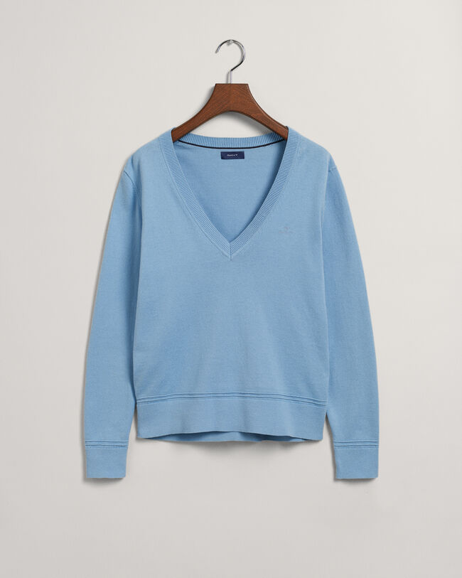 Leichter V-Neck Pullover aus Baumwolle