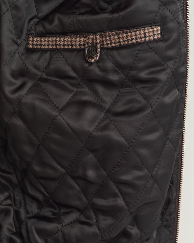 Karierte Harrington Jacke aus Wolle