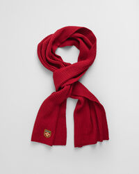 Badge Beanie und Schal aus Wolle im Geschenkset