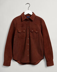 Sawtooth Bluse aus Veloursleder