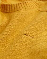 Rundhalspullover aus Wolle mit Sattelschulter