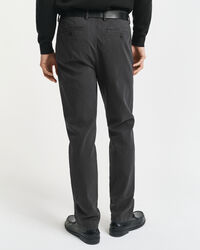 Slim Fit Herringbone Hose aus Baumwolle