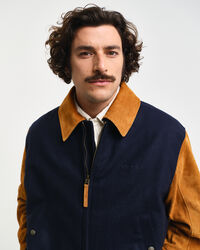 GANT Varsity Jacke aus Wolle und Veloursleder