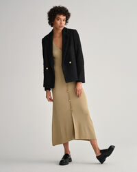 Geripptes Cardigan-Kleid