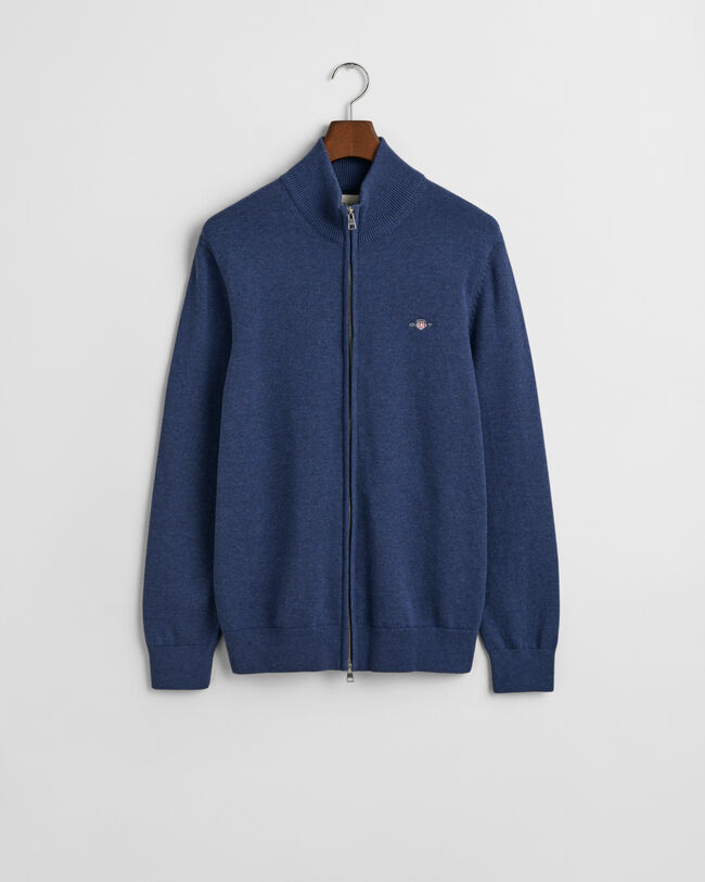 Casual Cotton Strickjacke mit Reißverschluss