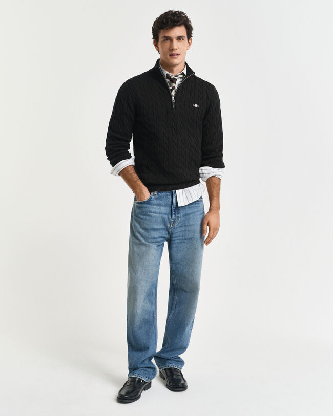 Zopfstrick Troyer aus Baumwolle