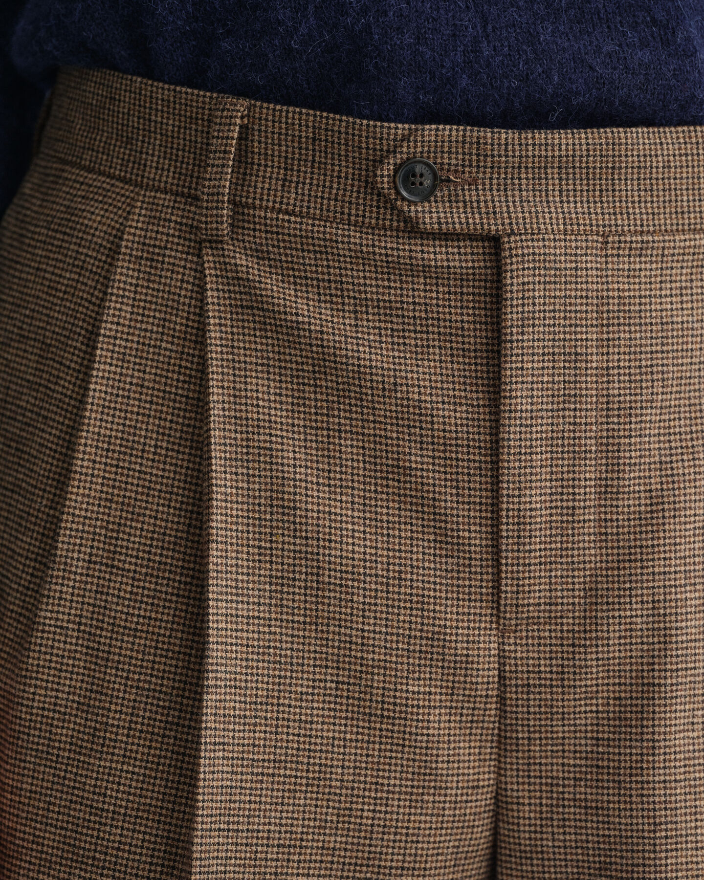 Anzughose mit Hahnentrittmuster