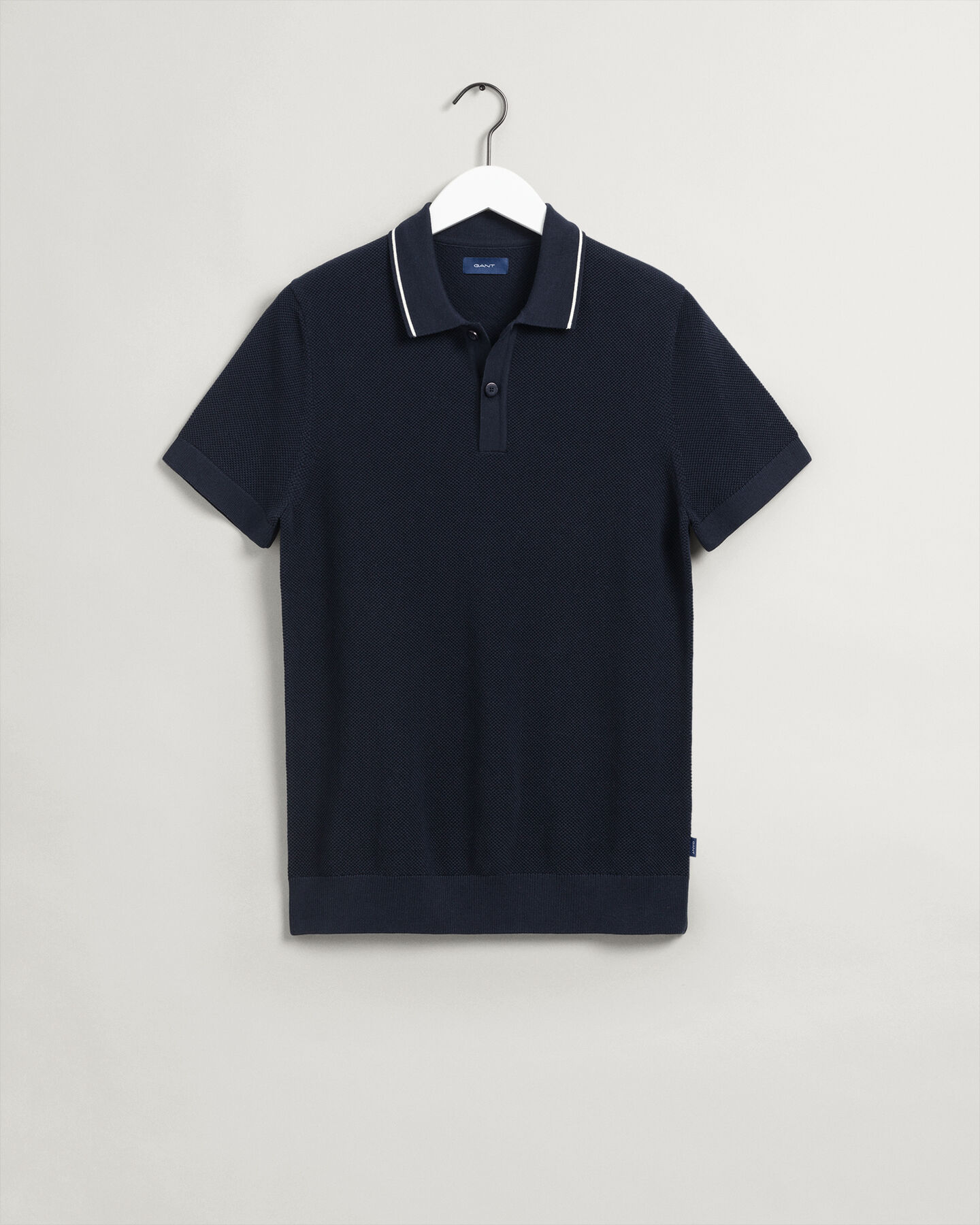 Piqué Poloshirt mit Strukturdesign