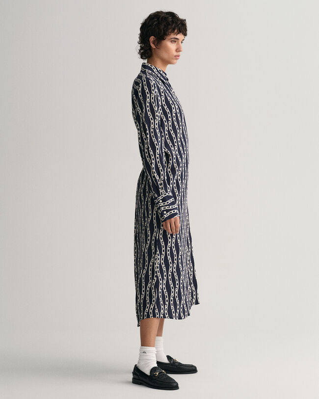 Chain Print Wickelkleid