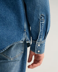 Relaxed Fit Western Jeanshemd