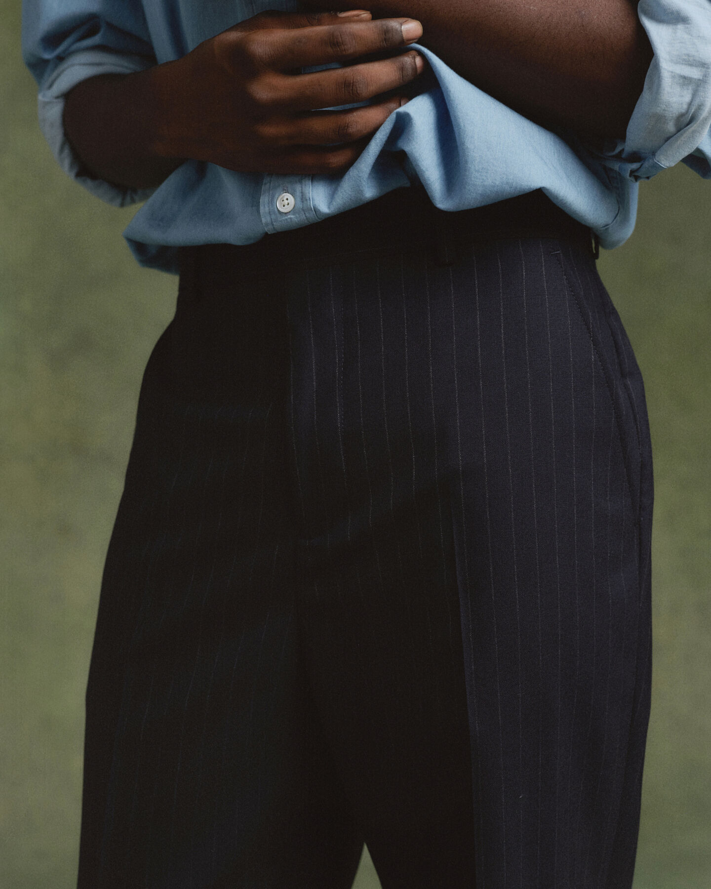 Relaxed Fit Anzughose mit Nadelstreifen