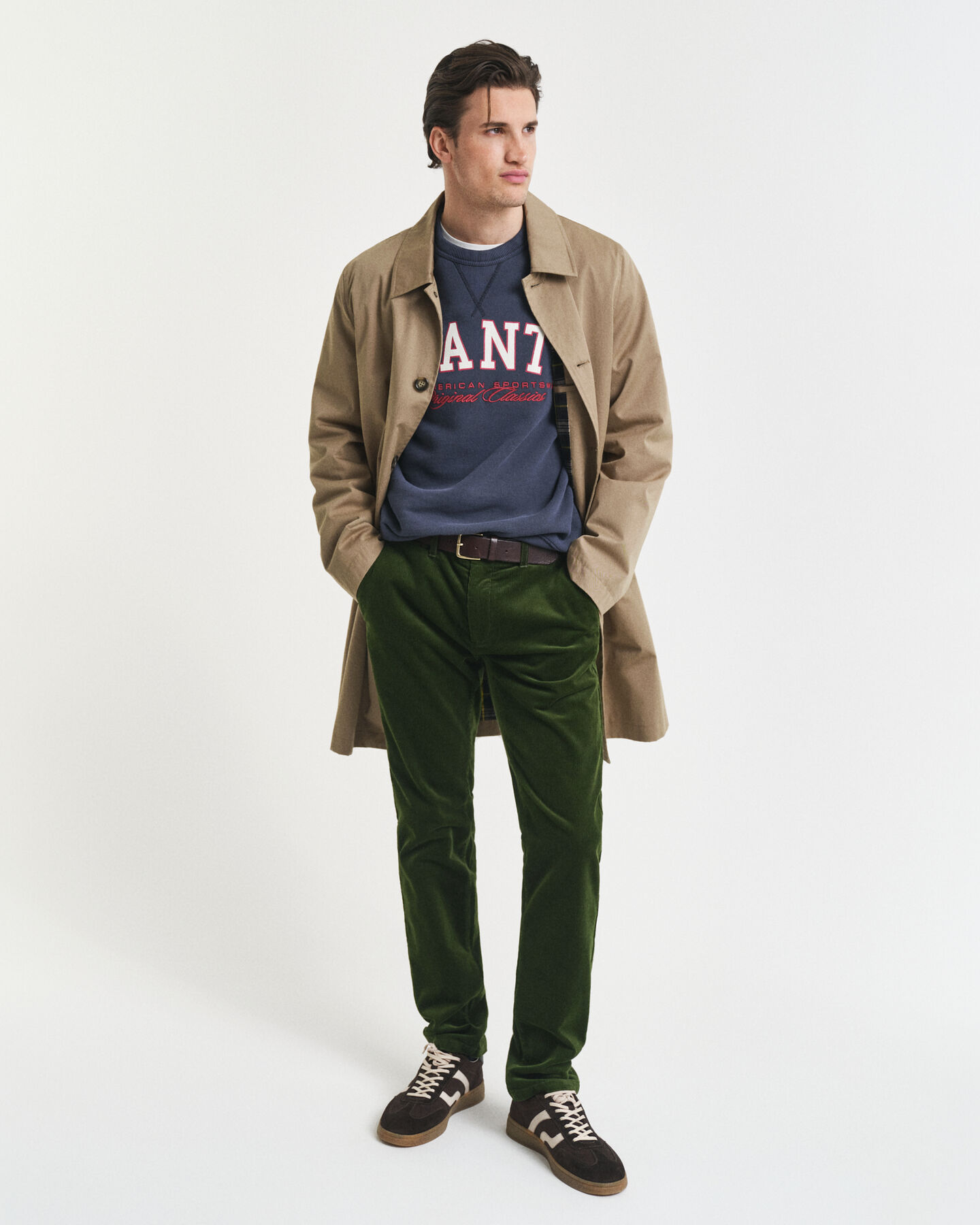 Slim Fit Cord Chinohose