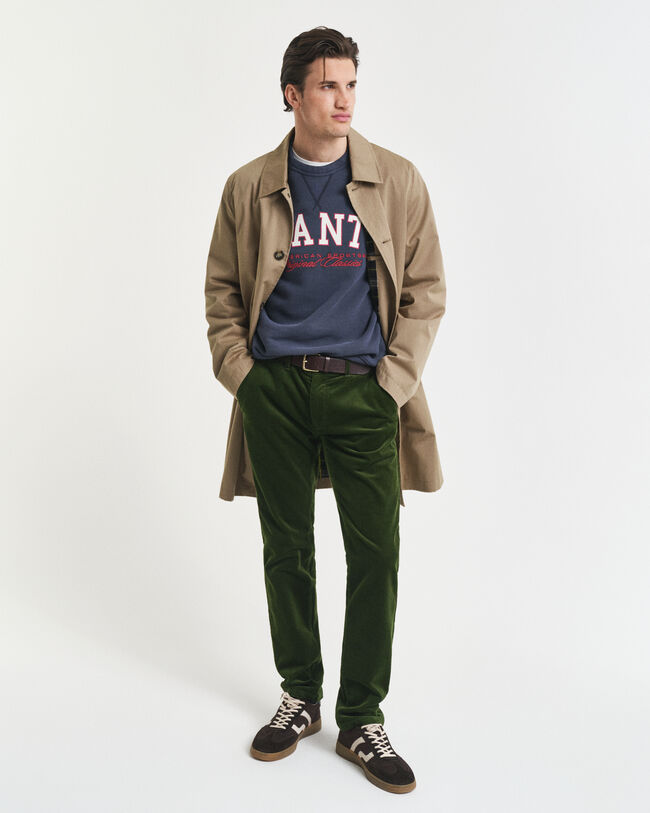 Slim Fit Cord Chinohose