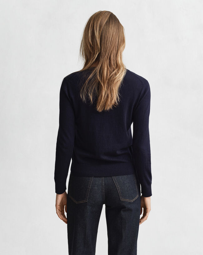 Leichte Rundhals-Strickjacke