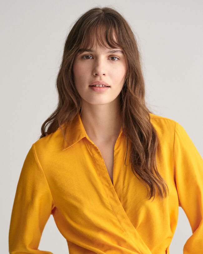 Hemdblusenkleid im Wickeldesign