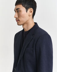 Slim Fit Two-Toned Sakko aus Jersey-Piqué