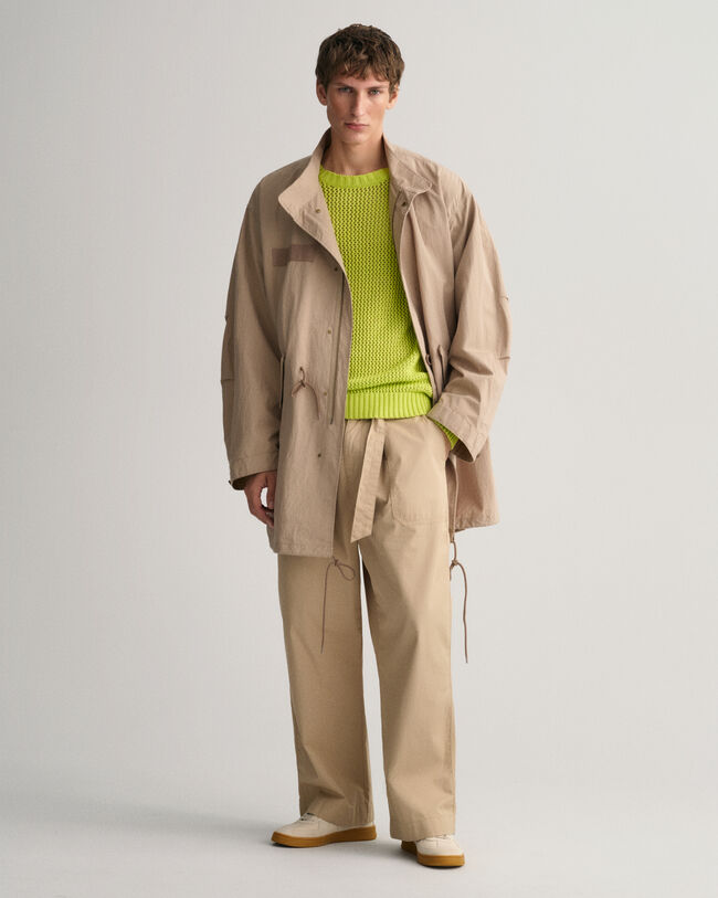 Hose aus Baumwollpopeline mit Gürtel