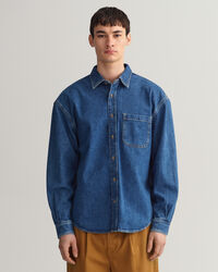 Oversized Denim Twill-Hemd
