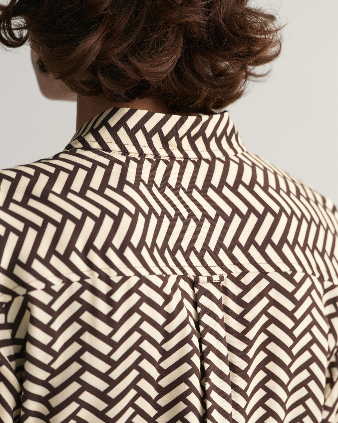 Geometric Hemdblusenkleid in A-Linie