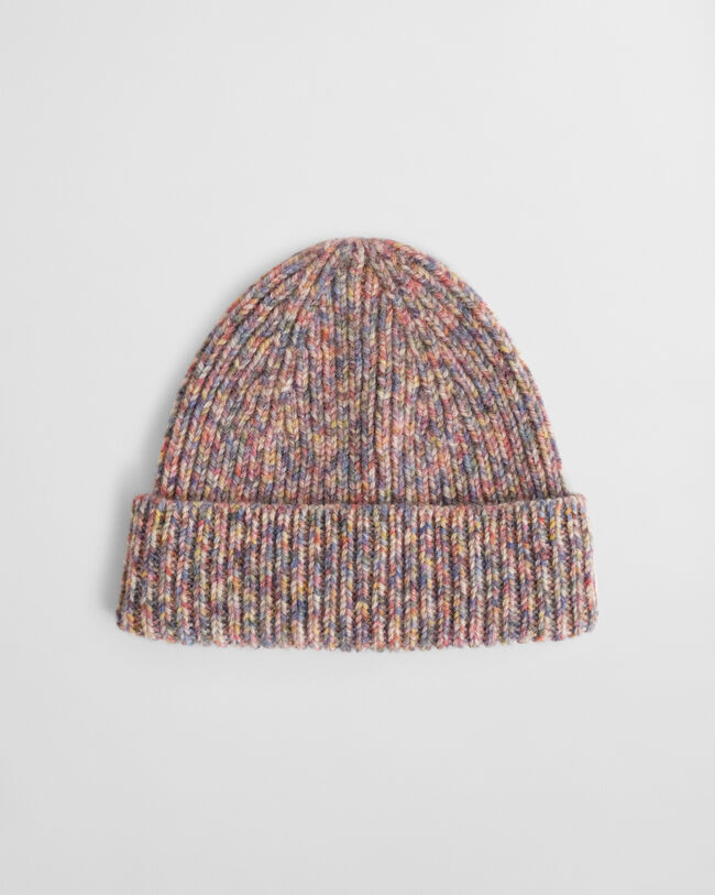 Mehrfarbige gerippte Beanie